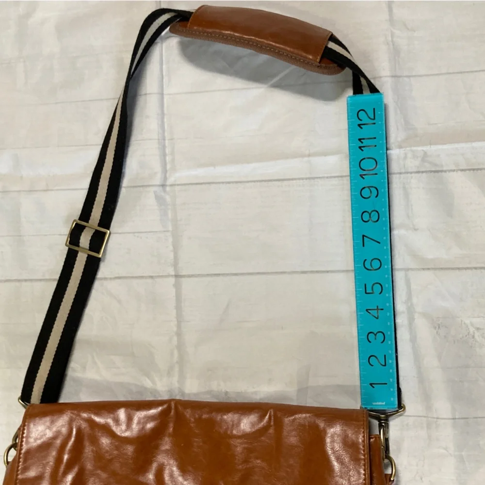 Kelly Moore + A Beautiful Mess Brown Camera Diaper Messenger Bag